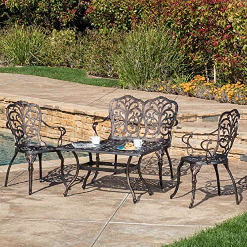 Durable Cast Aluminum Patio Furniture | Porch Area within