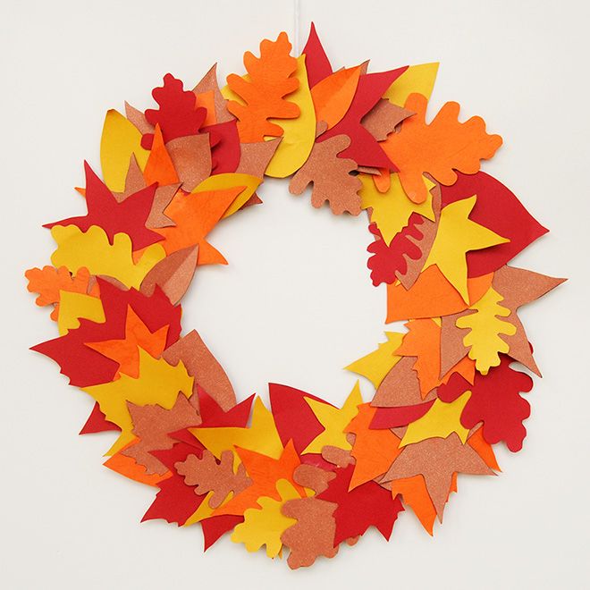 Fall Leaf Wreath | Kids' Crafts | Fun Craft Ideas | Firstpalette.com in Crafting Your Perfect Autumn Ambiance with a 30" Maple Leaf Wreath