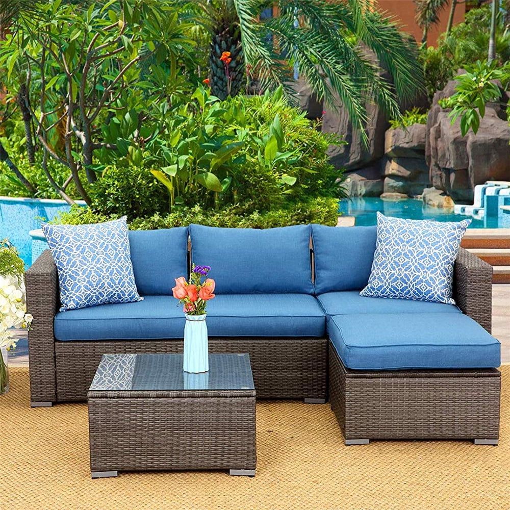 Furniture intended for Trani 4 Piece Outdoor Furniture Set With Sofa