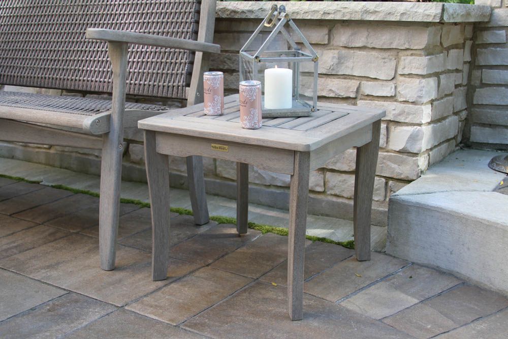 Grey Wash Eucalyptus Hardwood End Table For Patios, Decks And More intended for Beyond the Basics Unveiling Unique Features and Benefits of Eucalyptus End Tables