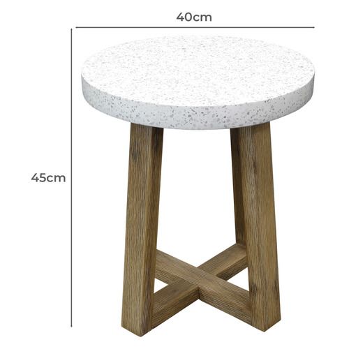 Hartman Terrazzo Outdoor Side Table | Temple &amp; Webster intended for