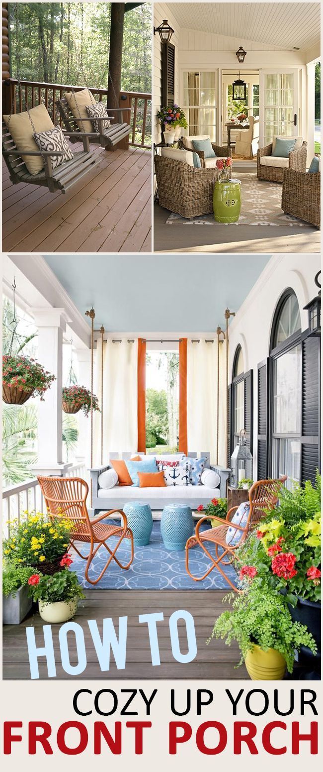 How To Cozy Up Your Front Porch | Love Seat, Swings And Porches for