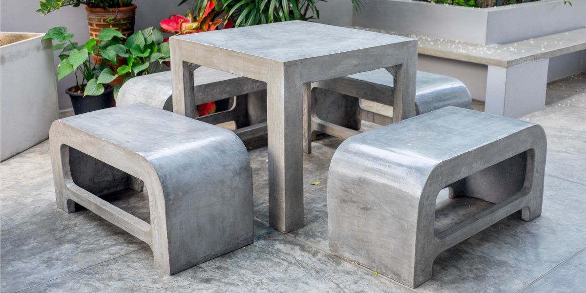 Is Concrete A Good Material For Outdoor Furniture? intended for