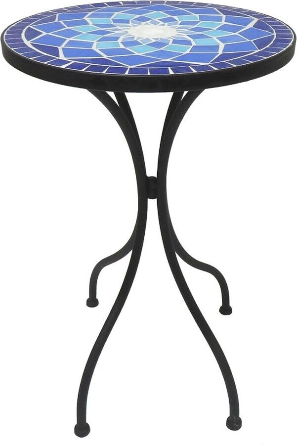 Outdoor Mosaic Side Table, Round Bistro Coffee Table - Shopstyle pertaining to