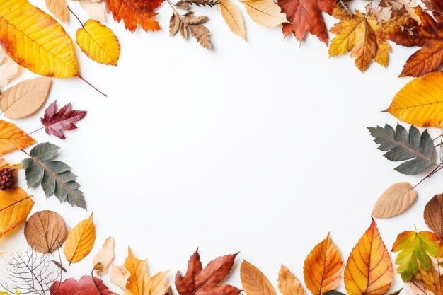 Premium Ai Image | Autumn's Embrace Crafting A Frame Using Dry Leaves ... intended for Crafting Autumn's Embrace with a 38" Maple Leaf Berry Swag