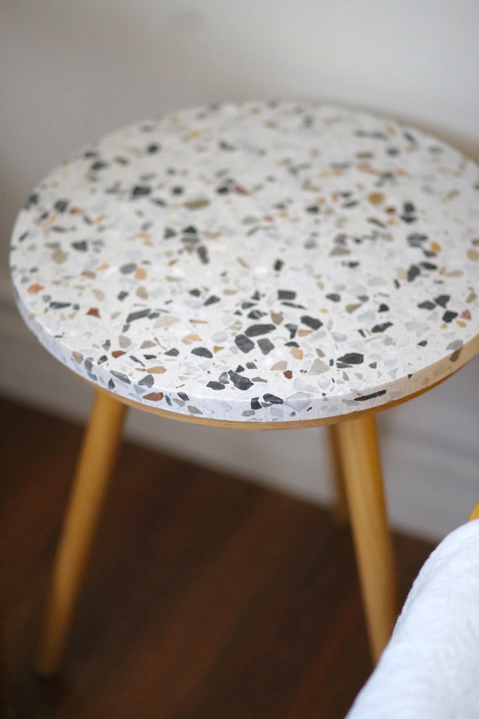 Round Terrazzo Table - Etsy intended for