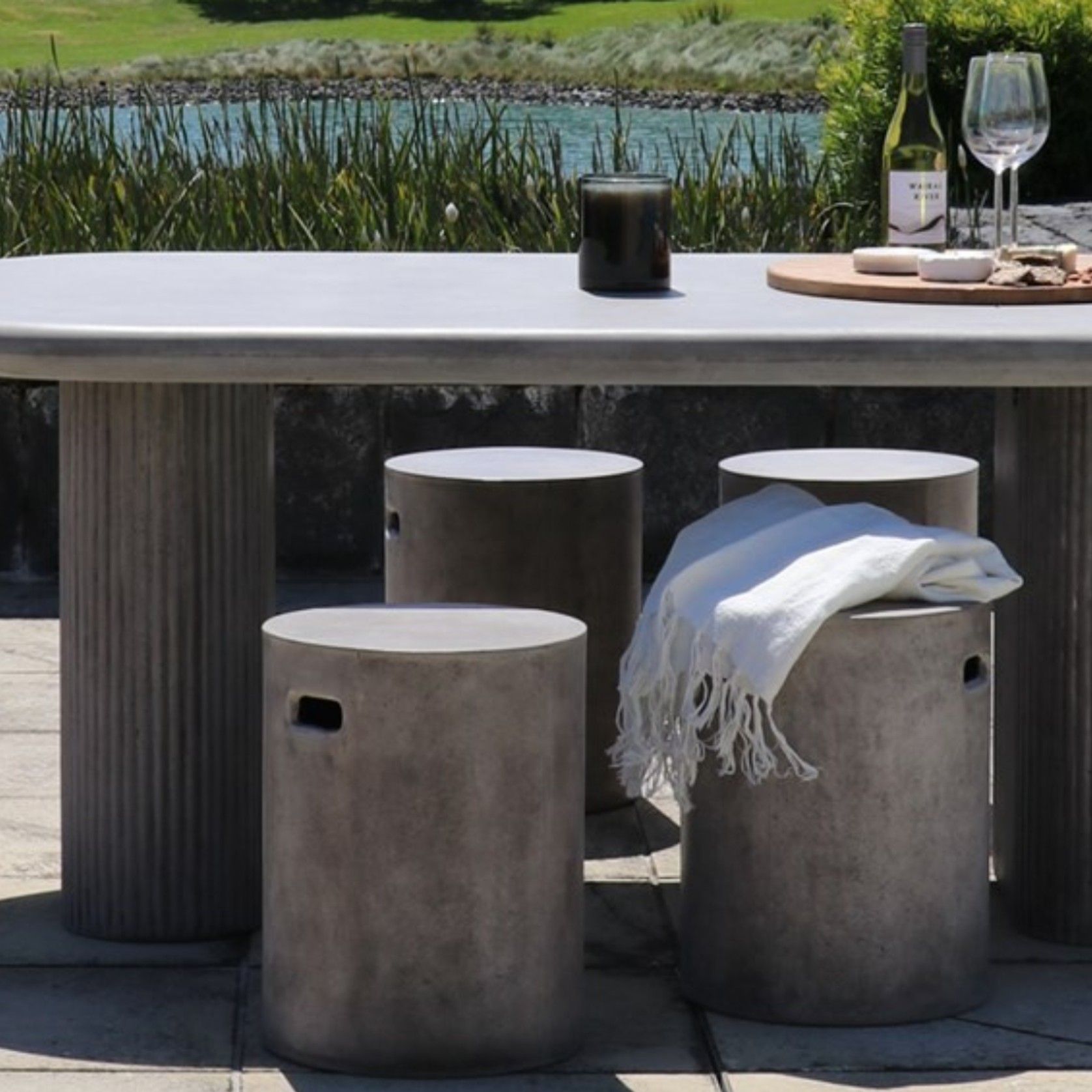Solona Outdoor Concrete Table | Archipro Nz throughout Weathering the Outdoors How Concrete Tables Stand the Test of Time