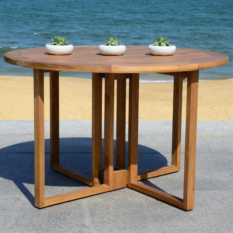 Teak Folding Tables | Foter within