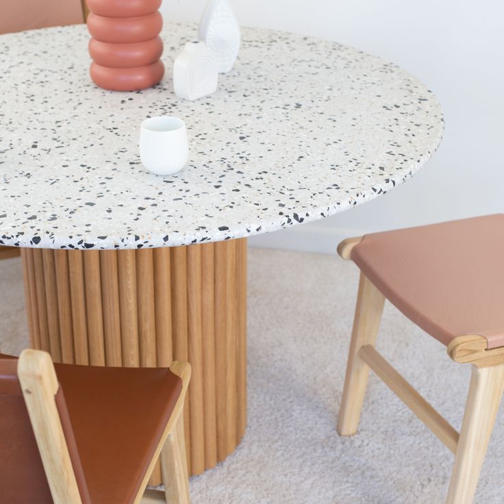 Terrazzo Round Table Natural - 1200Mm | Mesa De Comedor, Mesas, Terrazo with regard to