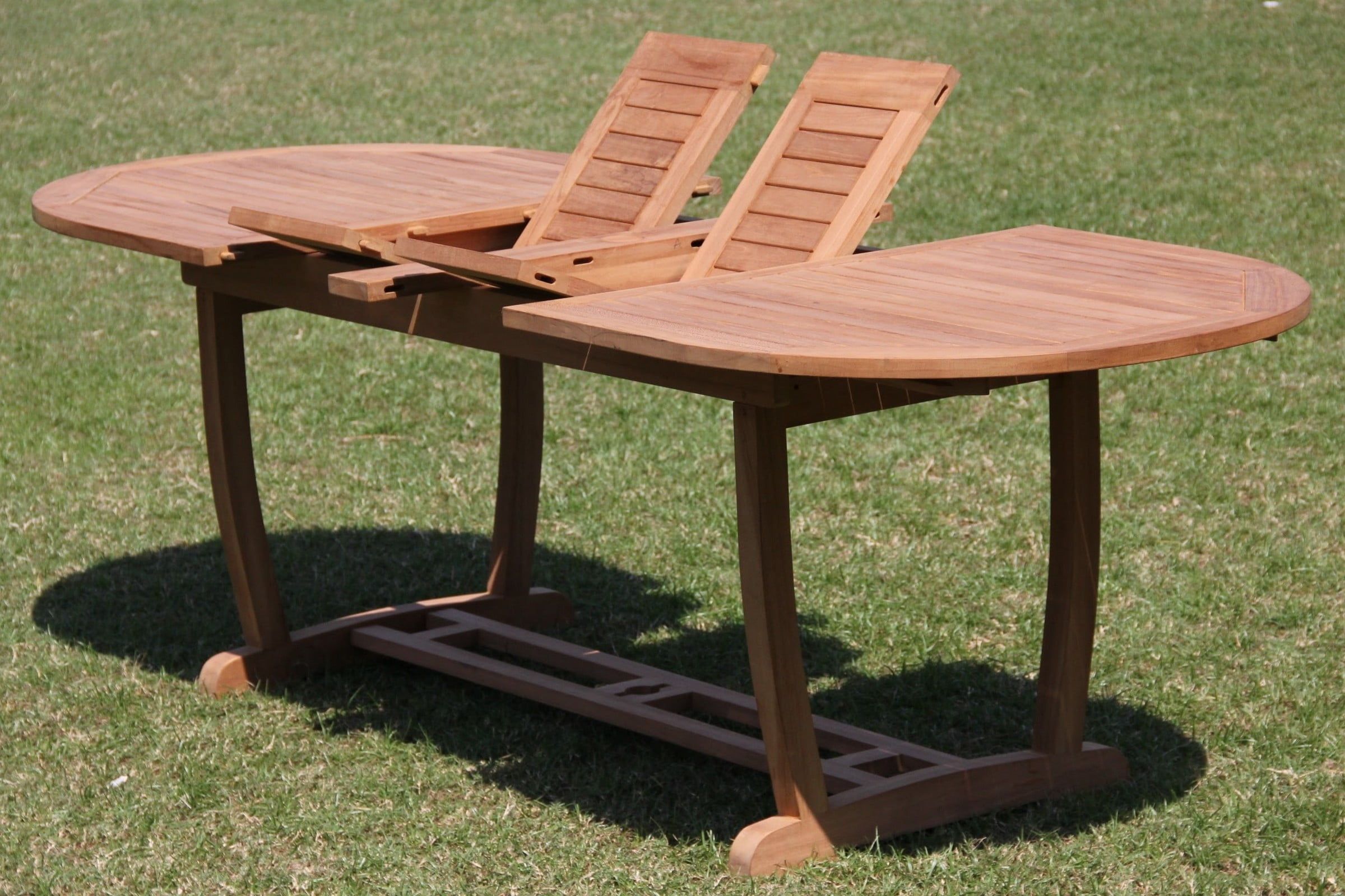Transforming Spaces: Teak Outdoor Extension Table For Versatile ... within