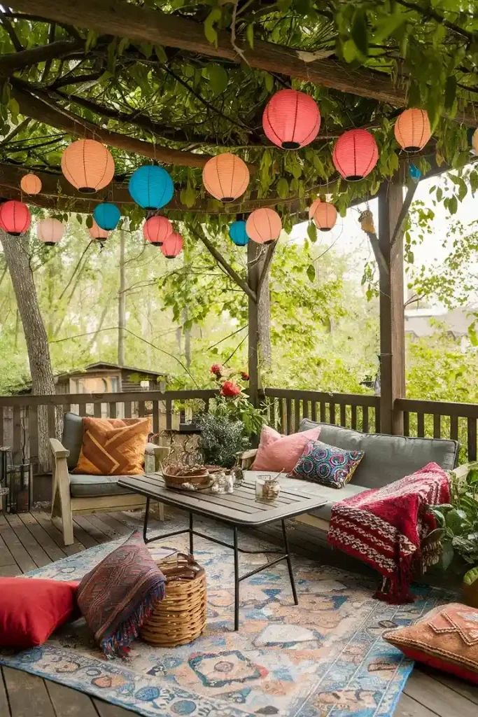 21 Bohemian Patio Ideas: Transform Your Outdoor Space | Mowerslab pertaining to