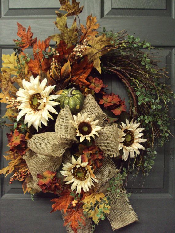25 Gorgeous Diy Fall Door Wreaths intended for Transform Your Doorway with an Autumn Harvest Wreath