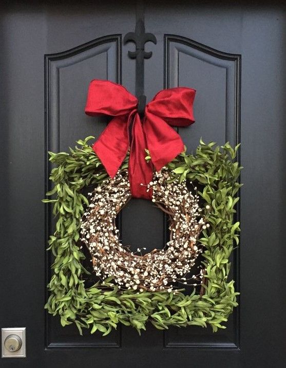 38 Stylish And Bold Christmas Frame Wreaths - Digsdigs intended for A Close Look at the Craftsmanship Behind Beautifully Iced Christmas Wreaths