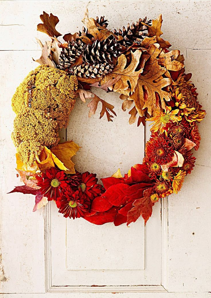 40 Festive Fall Porch Ideas For A Welcoming Autumn Look | Fall Wreaths ... within Transform Your Doorway with an Autumn Harvest Wreath