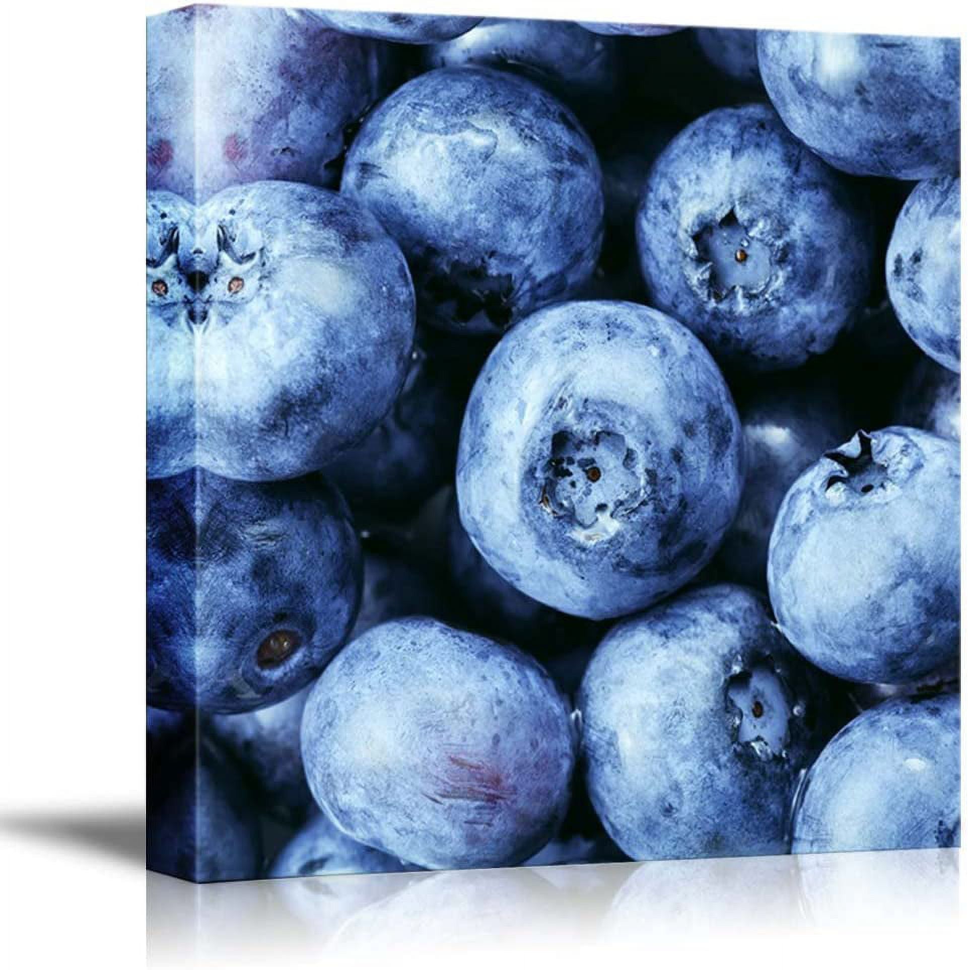 Aefer Canvas Prints Wall Art - Freshly Picked Blueberries Background ... regarding