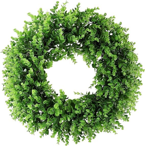 Amazon.com: Boxwood Wreath Artificial Preserved Boxwood Wreath For ... with regard to Mastering the Art of Displaying Your 22 Inch Boxwood Wreath