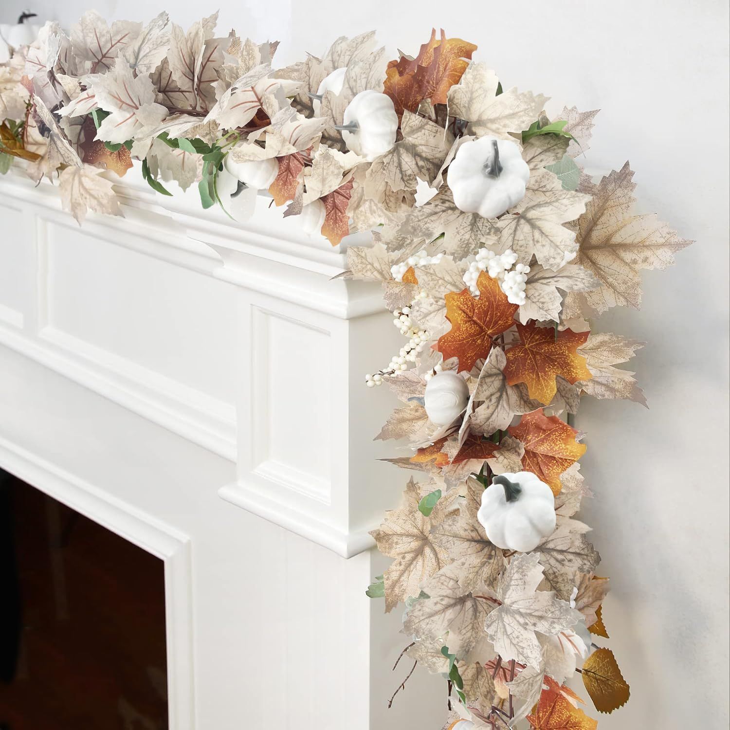 Amazon.com: Lvydec Fall Maple Leaves Garland Decoration - 6Ft ... regarding The Unexpected Charm of a 6-Foot Autumn Magnolia Garland