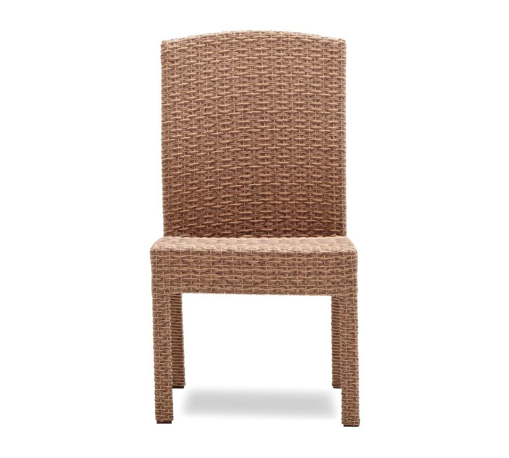 Amazon.com : Strathwood Griffen All-Weather Wicker Dining Armless Chair ... throughout Navy Nuances A Deep Dive into the Miami Armless Patio Chair's Appeal
