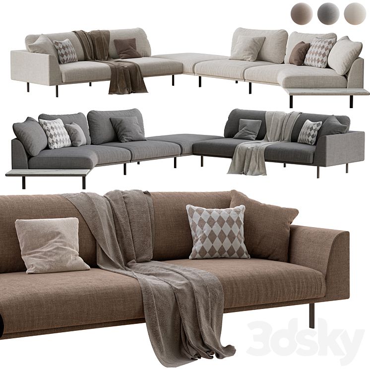 Arflex Bel Air Sofa - Sofa - 3D Model within