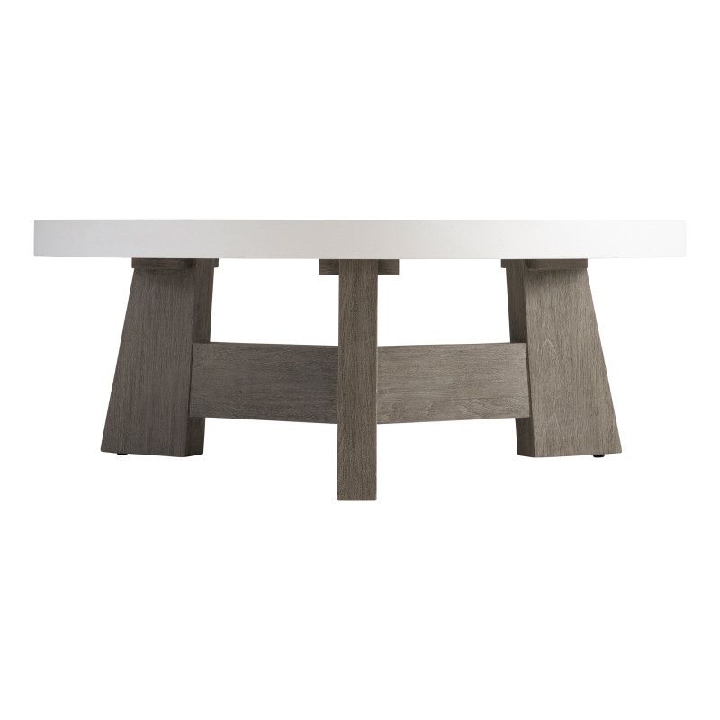 Bernhardt Exteriors Rochelle 42" Concrete Round Cocktail Table | Authenteak regarding Integrating the Bernhardt Rochelle Side Table into Diverse Outdoor Settings