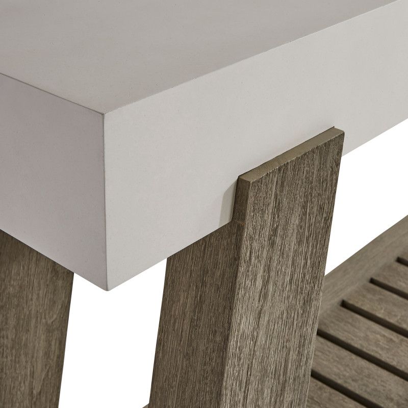 Bernhardt Exteriors Rochelle 68" Concrete Console Table | Authenteak intended for Integrating the Bernhardt Rochelle Side Table into Diverse Outdoor Settings