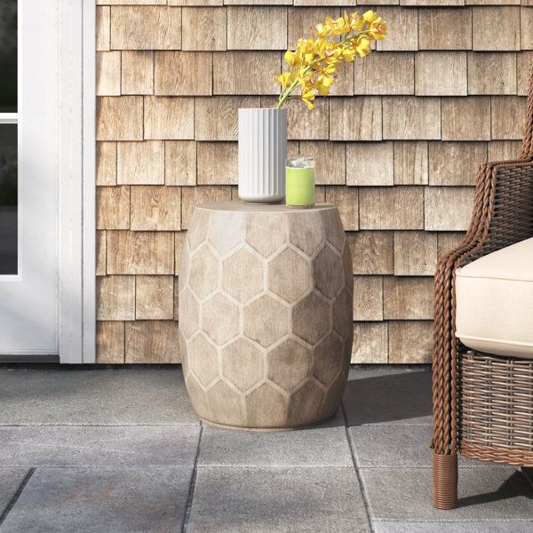 Birch Lane™ Salina Lightweight Concrete Side Table &amp;Amp; Reviews | Wayfair regarding Exploring the Craftsmanship Behind the Acorn Lightweight Concrete Side Table Antique Yellow