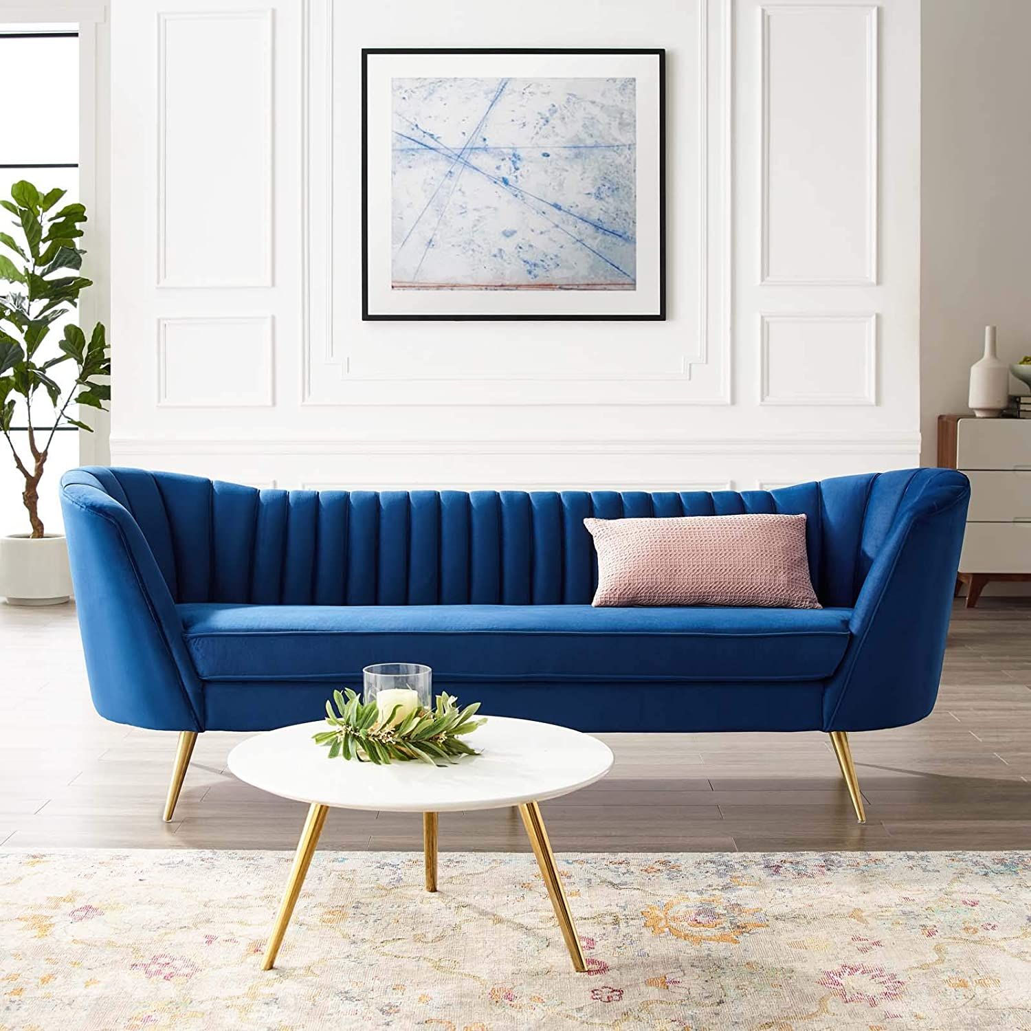 Blue Velvet Sofas With Creative Living Room Decor Ideas with The Enduring Appeal of Argento Sofas Featuring Aluminum Legs and Deep Blue Hues