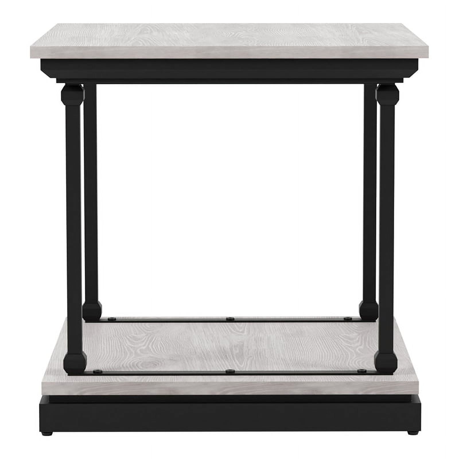 Bowery Hill Transitional Wood End Table In Antique White Finish ... pertaining to Styling Your Patio with the Bowery Hill Transitional Side Table