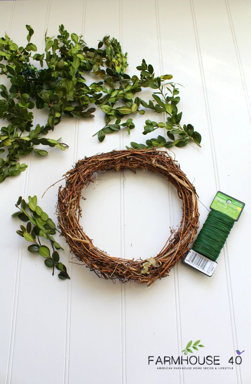 Diy Preserved Boxwood Wreaths - Farmhouse 40 regarding