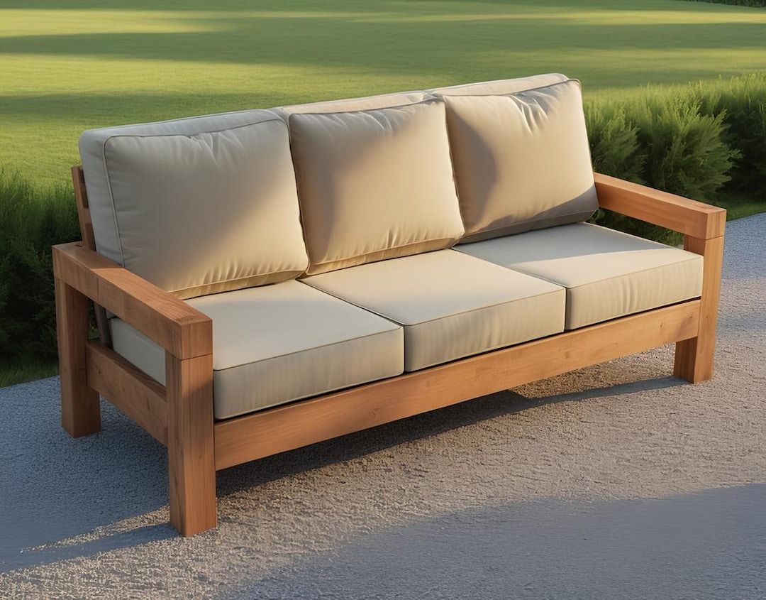 Diy Wooden Outdoor Sofa Build Plan, Woodworking Plans, Patio Furniture ... in Beyond the Design A Look at the Lifespan and Care of Your Kuna Outdoor Sofa