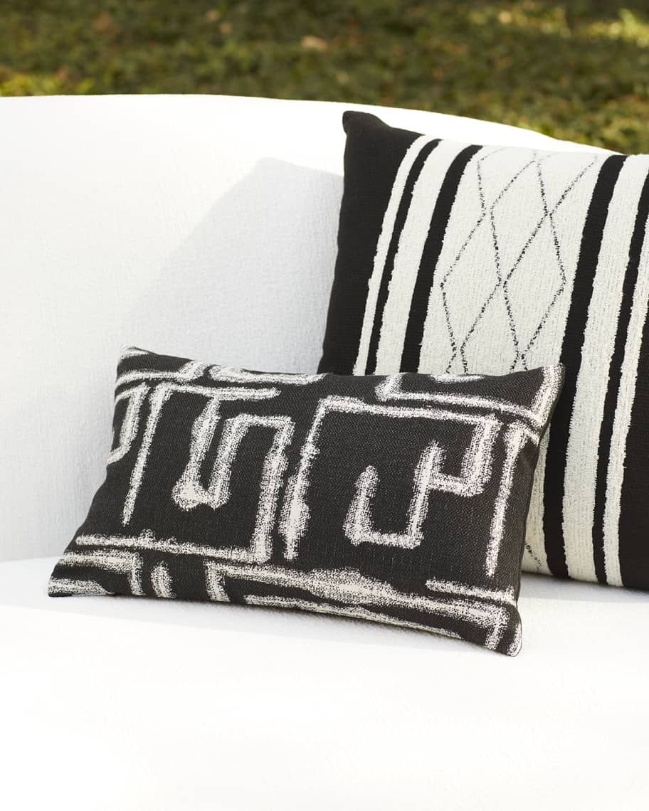 Elaine Smith Kasai Ebony Lumbar Decorative Pillow | Horchow throughout