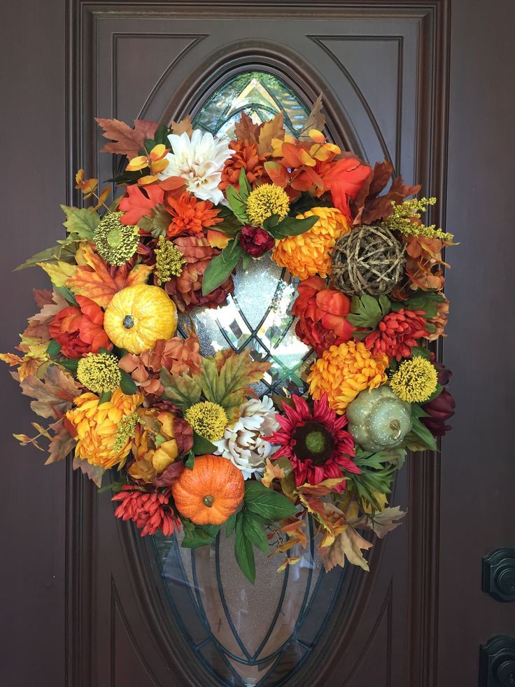 Fall Door Wreath Autumn Wreath Harvest Wreath Large Fall | Etsy | Door ... in