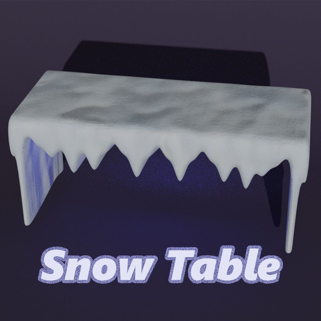 Fantasy Snow Table - Daz Content By Bobo3D intended for