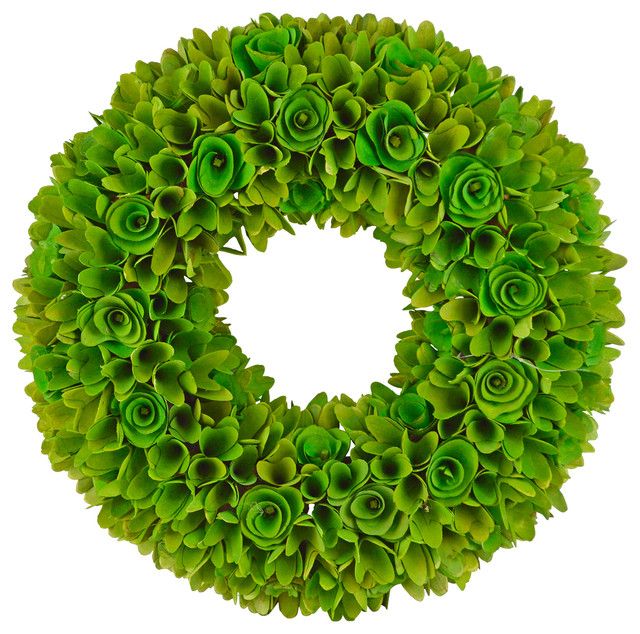Green Woodchip Wreath - Contemporary - Wreaths And Garlands - By Galt ... with regard to