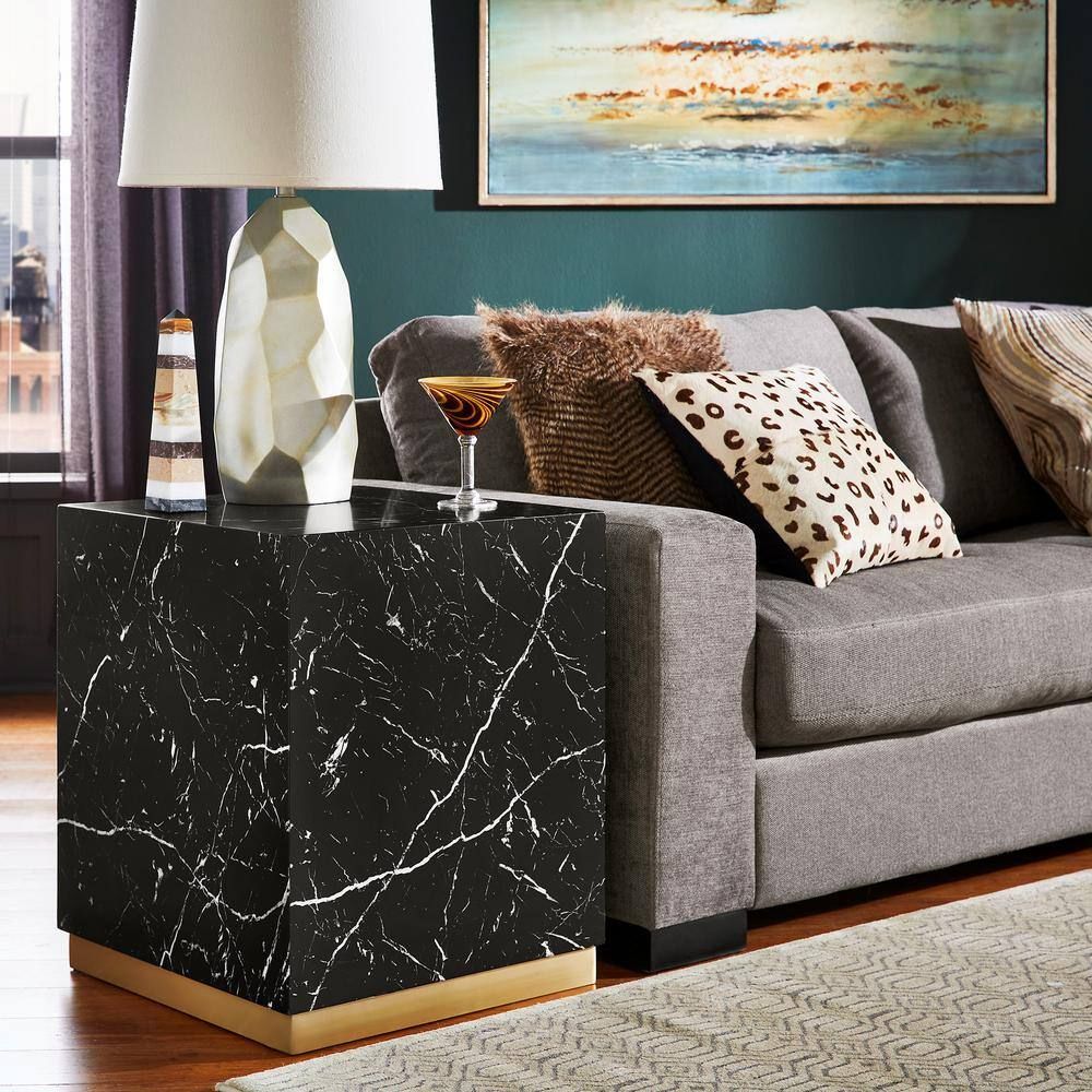Choosing the Perfect Black Faux Marble Side Table for Your Living Space