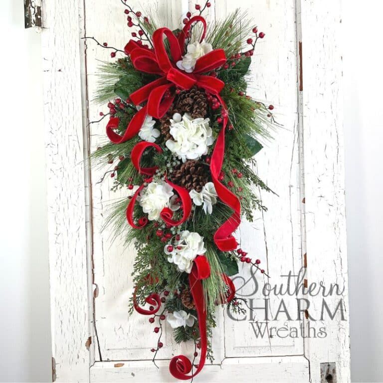 Beyond the Bow How to Style Your Red Christmas Hydrangea Teardrop Creatively