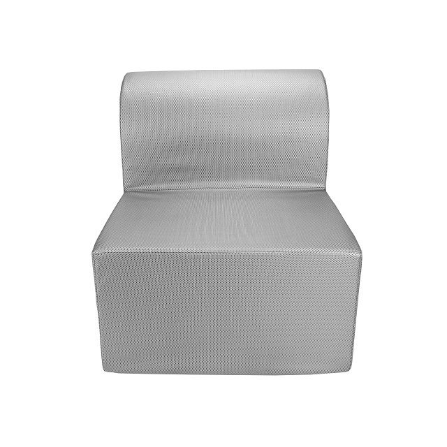 Inout Armless Lounge Chair Silver Rentals Miami Fl, Where To Rent Inout ... in Navy Nuances A Deep Dive into the Miami Armless Patio Chair's Appeal