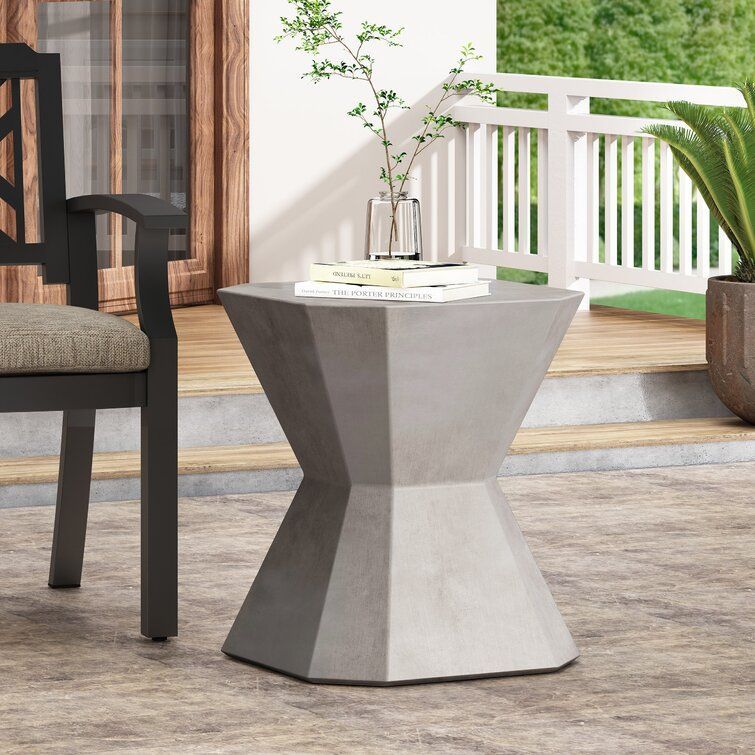 Joss &amp;Amp; Main Ilana Lightweight Concrete Side Table &amp;Amp; Reviews | Wayfair ... inside Exploring the Craftsmanship Behind the Acorn Lightweight Concrete Side Table Antique Yellow