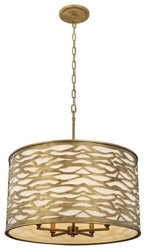 Kato 5-Light Pendant Light, Havana Gold - Transitional - Pendant ... pertaining to Bringing Warmth and Edge to Your Decor with the Kato Havana Gold