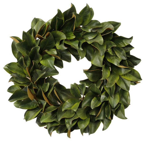 Magnolia Leaves Wreath 30 Inch - Contemporary - Wreaths And Garlands ... with regard to
