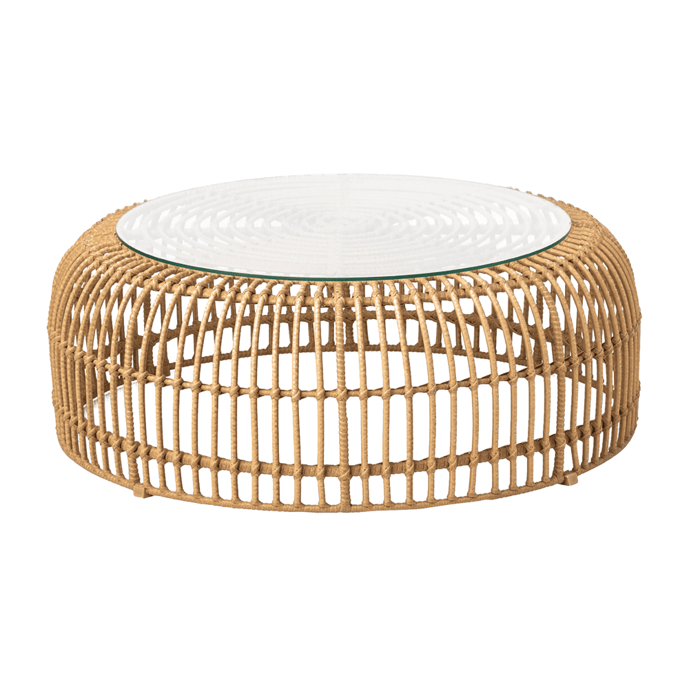 Malia Stackable Outdoor Woven Coffee Table - Nobis Restaurant Furniture intended for