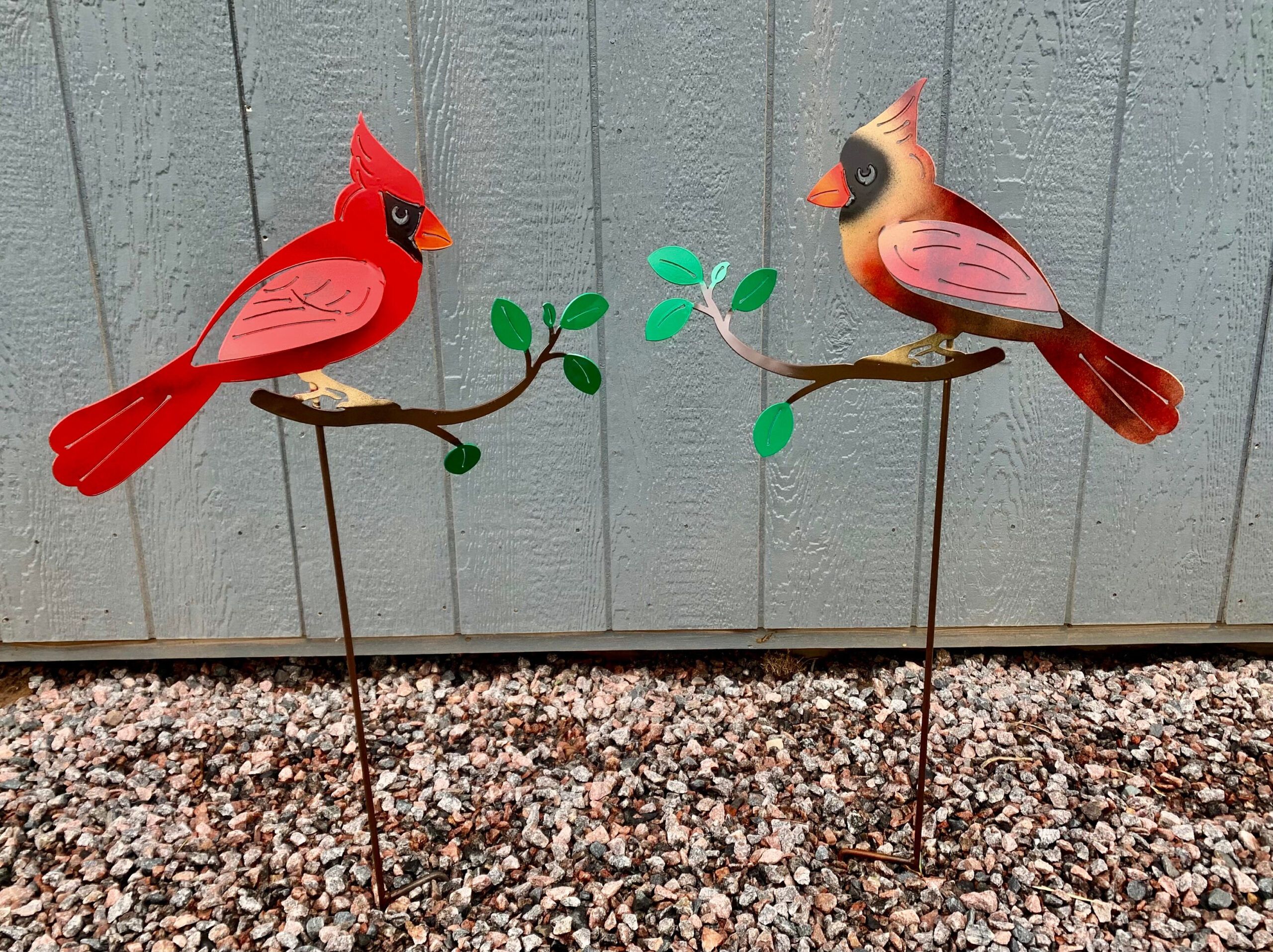 Metal Male And Female Cardinals | Etsy within Discover the Durability and Beauty of Metal Cardinal Garlands