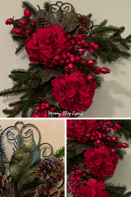 Mommy Blog Expert: Easy Holiday Decorating With Faux Florals in Beyond the Bow How to Style Your Red Christmas Hydrangea Teardrop Creatively