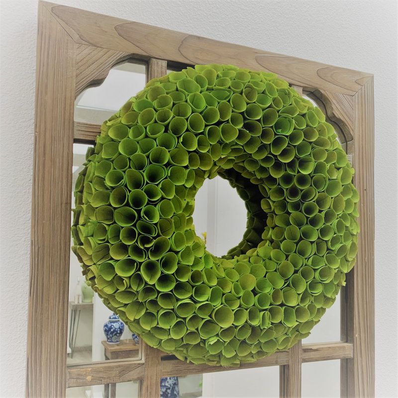 Orren Ellis Simple Woodchip 18" Wreath &amp;Amp; Reviews | Wayfair regarding The Art of the Green Woodchip Wreath From Foraging to Finishing