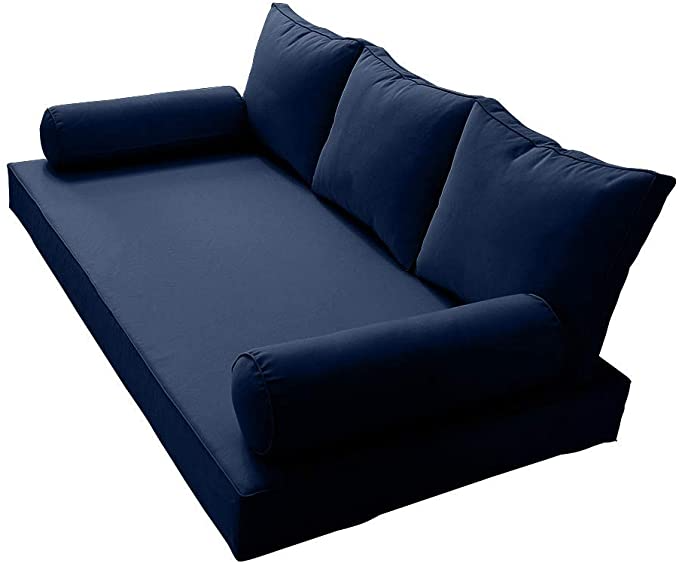 Prolinemax |Cover Only| Outdoor Style 3 Twin Piped Trim Daybed Mattress ... within