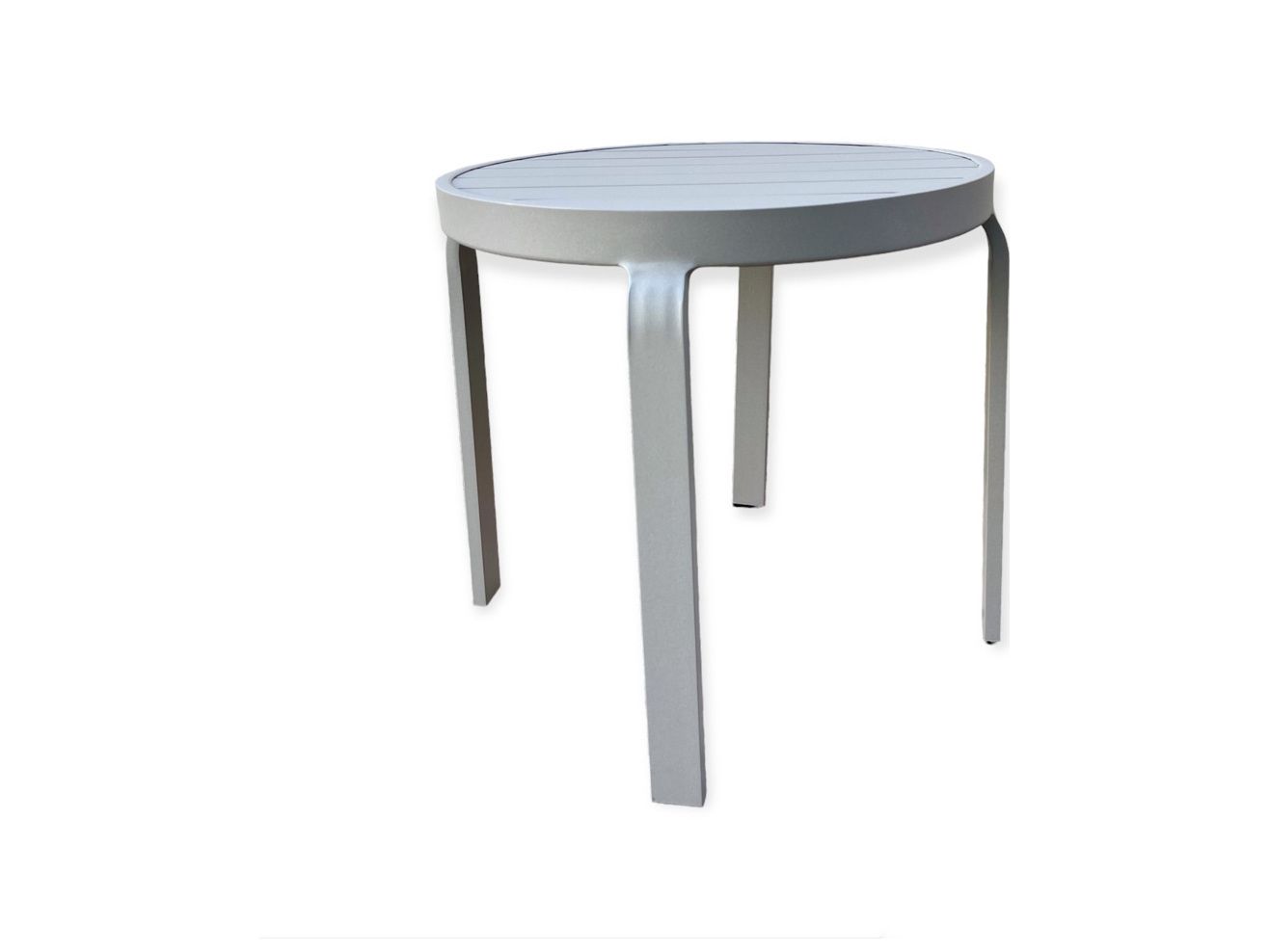 Schnupp Patio Aruba Aluminum Gray Round Side Table | Jvsp67Rg pertaining to