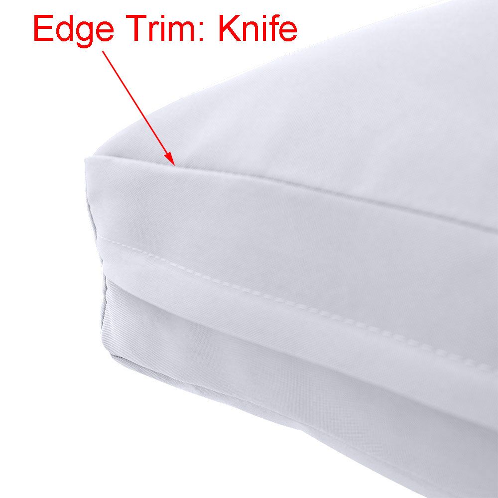 Style1 Twin Size 5Pc Knife Edge Outdoor Daybed Mattress Bolster Pillow for