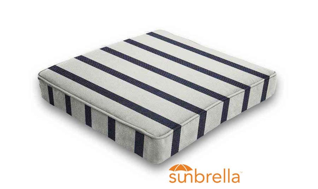 Sunbrella® Lido Indigo Patio Dining Cushion Outdoor Dining - Etsy with regard to The art and science behind Sunbrella Lido Indigo's outdoor durability