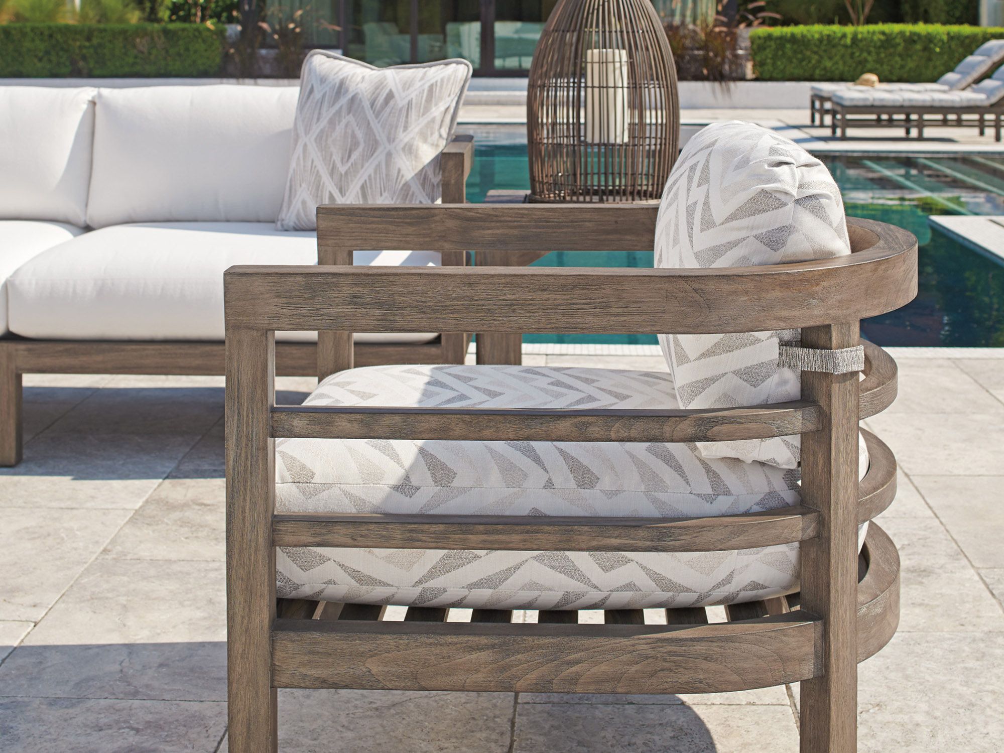 Tommy Bahama Outdoor La Jolla Teak Cushion Lounge Set | Trlajolla02 throughout