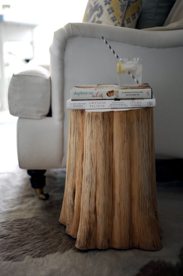 Tree Stump Side Table, Side Table Styling, Driftwood Table, Driftwood ... for